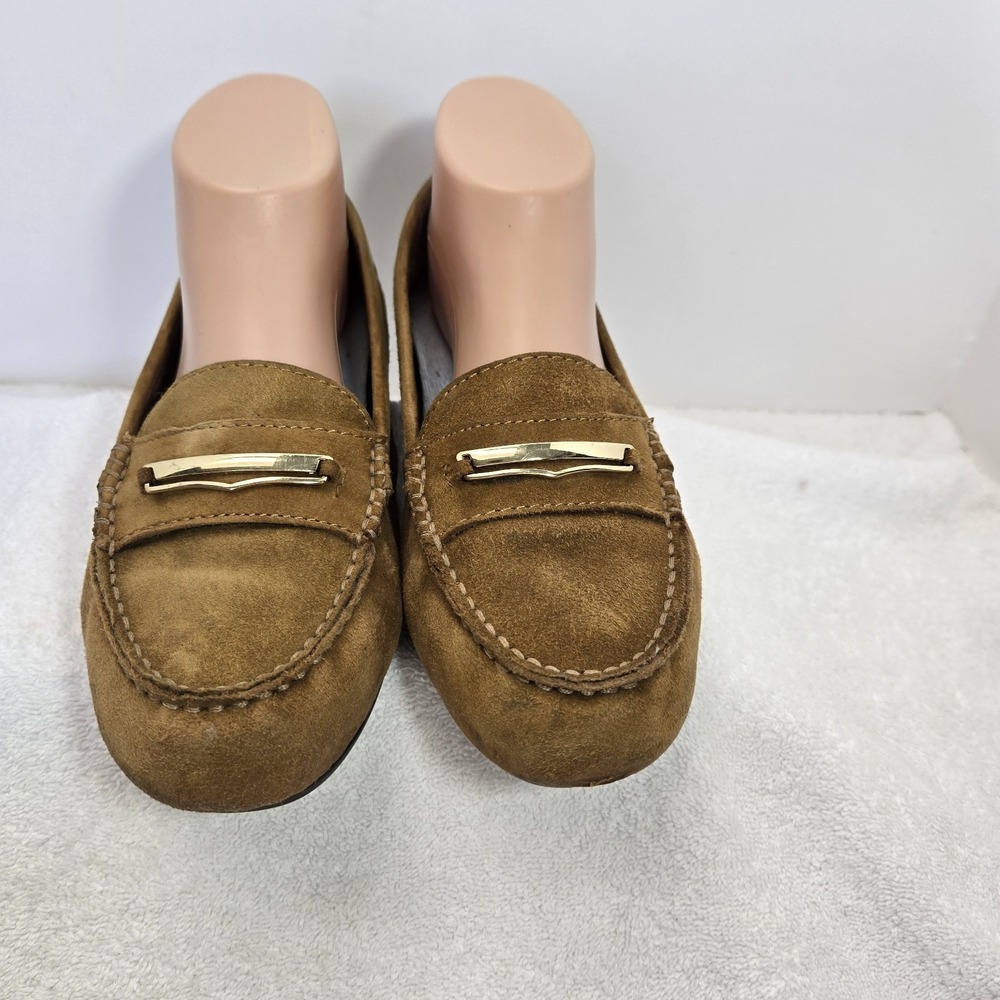 Vionic Womens Size 7 W Loafer Honor Ashby Tan Suede Orthofit  Driving Moccasin